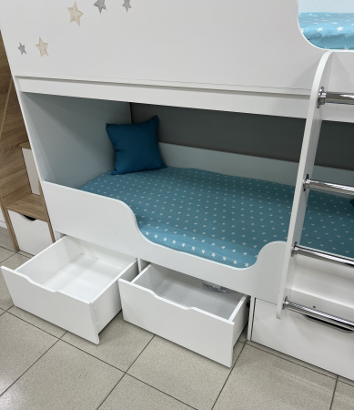 Двухъярусная кровать Малыши Двойняшки 180х80  от Династия Kids