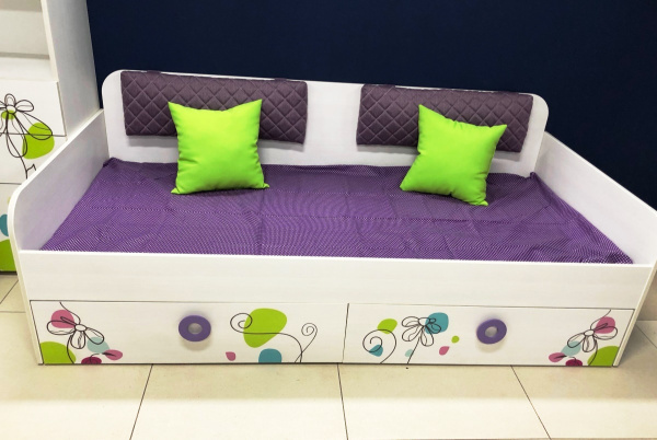 Кровать 190х90 коллекции Цветы New от Династия Kids