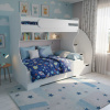 Кровать двухъярусная Биг 120х200 (дуб каньон + белый) от Династия Kids