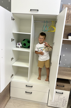 Шкаф коллекции Престиж New (с принтом) от Династия Kids