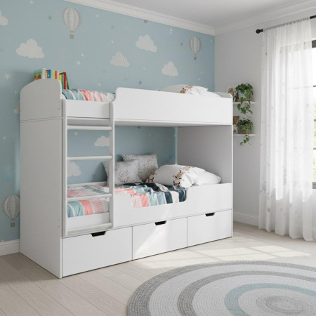 Двухъярусная кровать Малыши Двойняшки 180х80  от Династия Kids