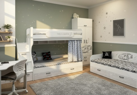 Двухъярусная кровать коллекции Престиж 190х90 от Династия Kids